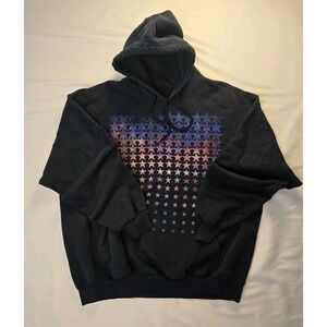 Vintage Tony Hawk Sweatshirt Hoodie Unisex Size XL Black Multi Stars Graphic Y2K